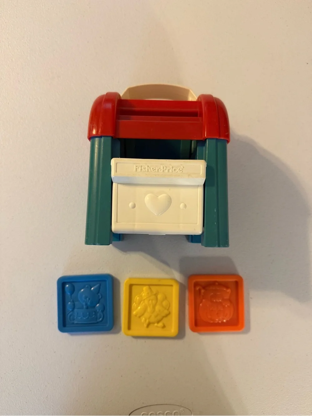 Fisher Price Sort And Stack Mailbox Toy Vintage -  Mailbox And Three Letters